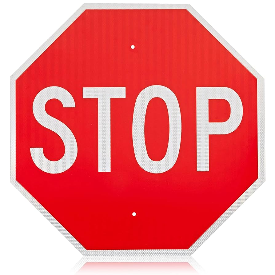 USA STOP看板 OLANZU Stop Sign 30”x 30” - 0.08 Inch High Intensity